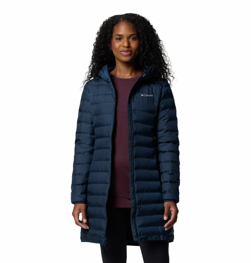 Columbia Women's Lake 22 II Long Hooded Down Jacket - Collegiate Navy-2