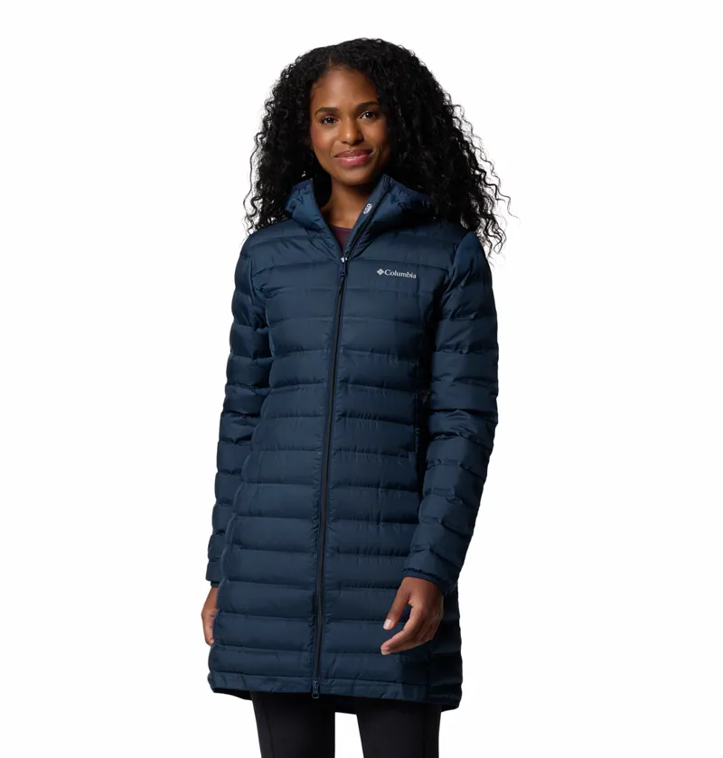 Columbia Women's Lake 22 II Long Hooded Down Jacket - Collegiate Navy