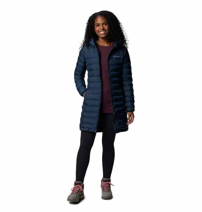 Columbia Women's Lake 22 II Long Hooded Down Jacket - Collegiate Navy-4