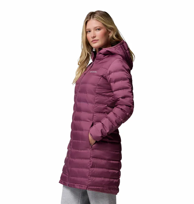 Columbia Women's Lake 22 II Long Hooded Down Jacket - Antique Mauve-1