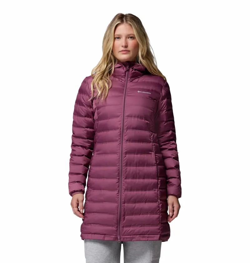 Columbia Women's Lake 22 II Long Hooded Down Jacket - Antique Mauve