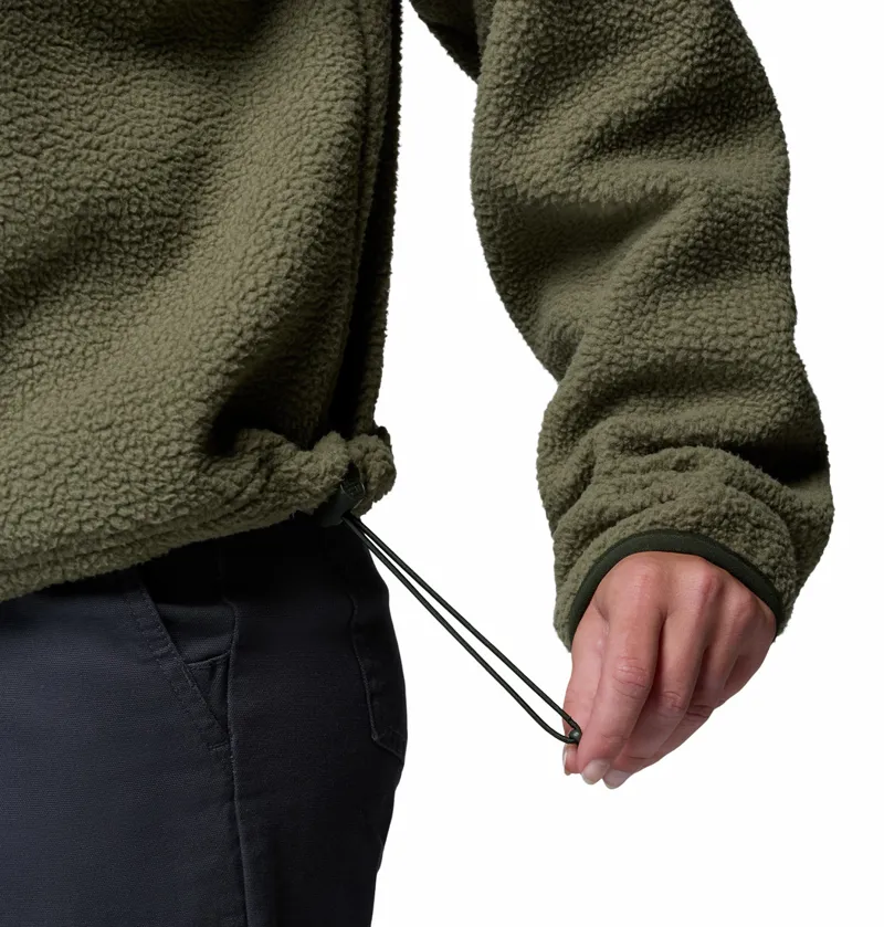 Columbia Women's Helvetia II Cropped Sherpa Half Snap Fleece - Stone Green/Safari-3