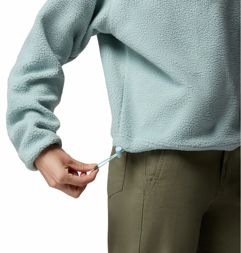 Columbia Women's Helvetia II Cropped Sherpa Half Snap Fleece - Crushed Blue/Safari/Marine Light-4