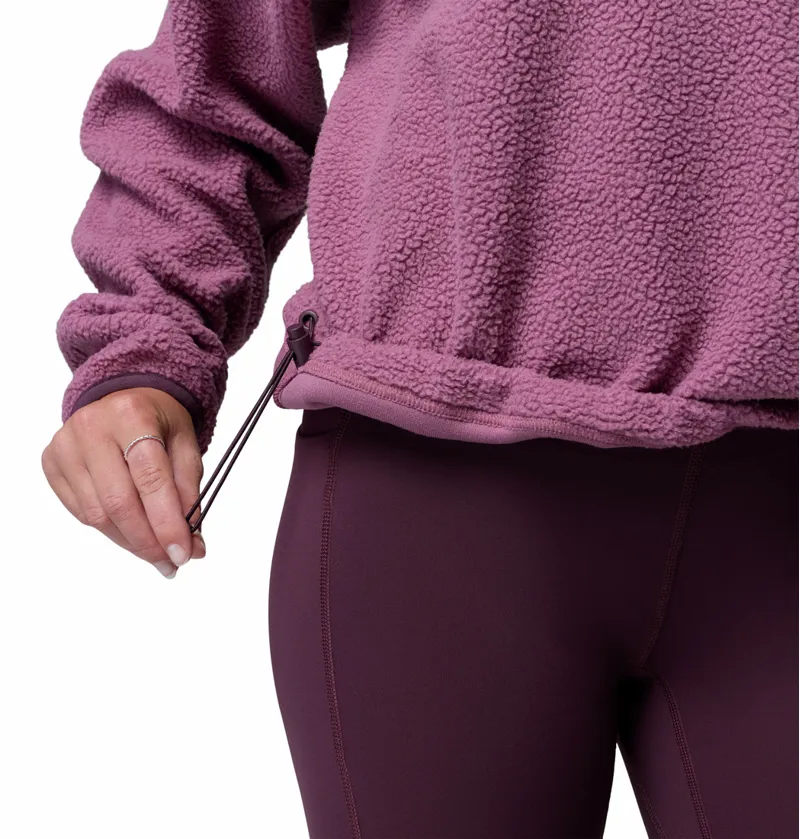 Columbia Women's Helvetia II Cropped Sherpa Half Snap Fleece - Antique Mauve/Mineral Pink-3