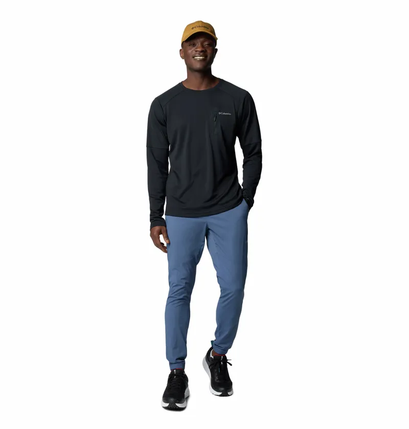 Columbia Men's Tech Knit Long Sleeve Crew - Black-3