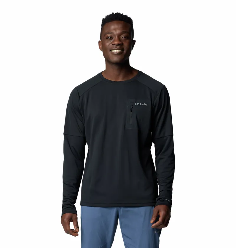 Columbia Men's Tech Knit Long Sleeve Crew - Black