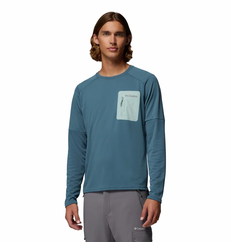 Columbia Men's Tech Knit Long Sleeve Crew - Everblue