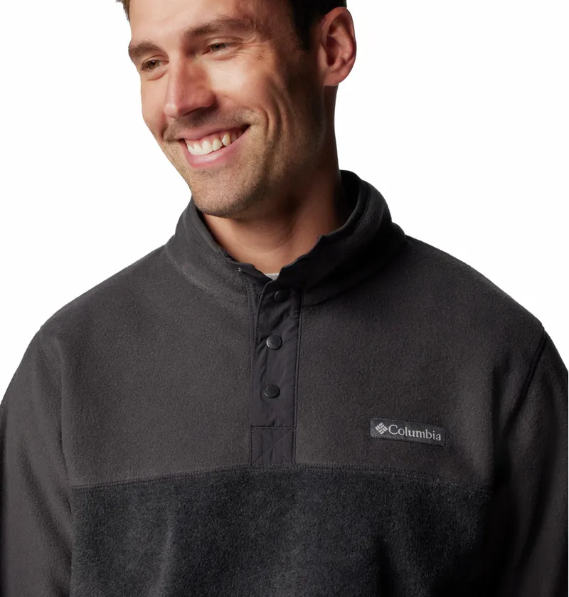 Columbia Men's Steens Mountain II Half Snap Fleece - Charcoal Heather/Shark-4