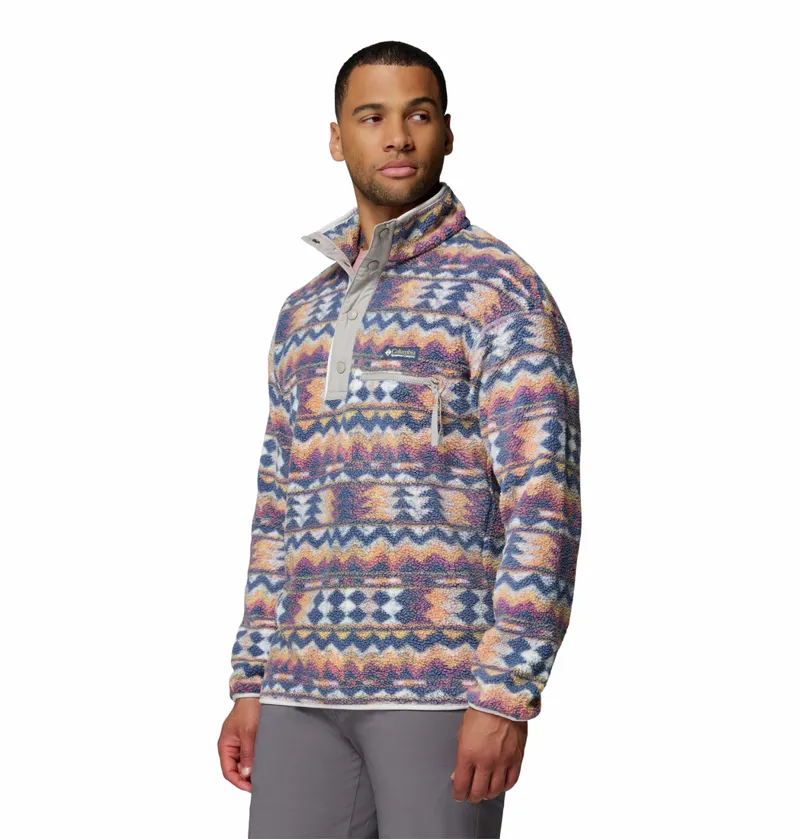 Columbia Helvetia II Printed Half Snap Fleece - Seasalt/Retrotree-1