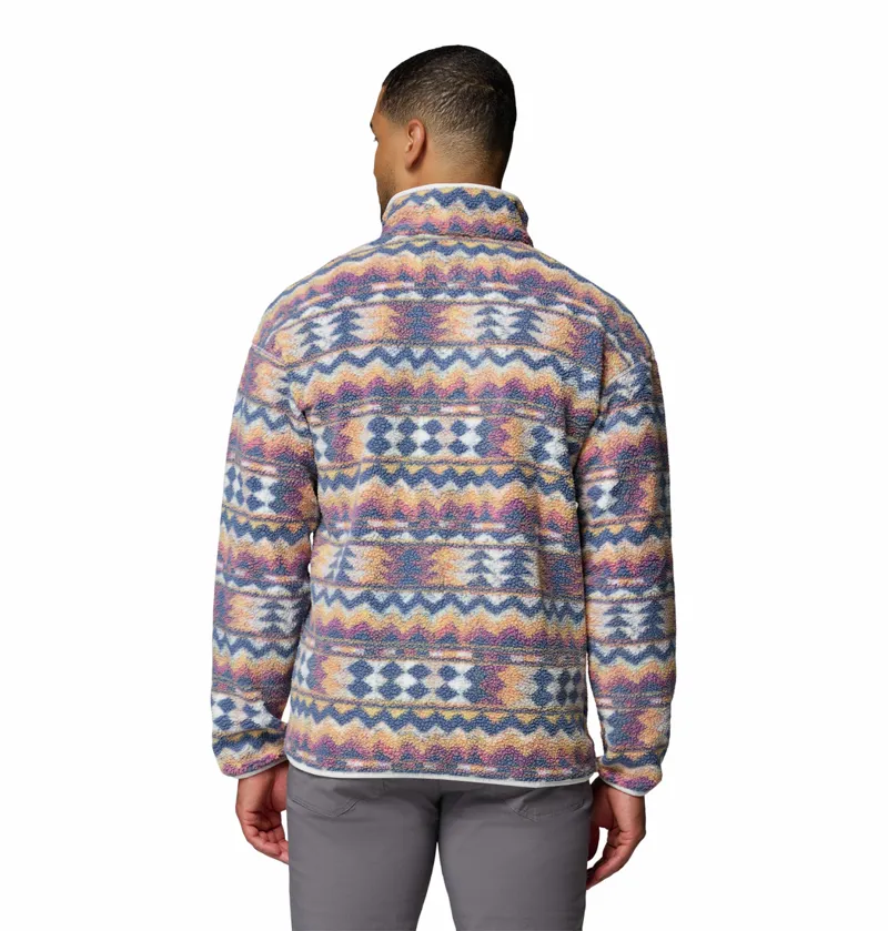 Columbia Helvetia II Printed Half Snap Fleece - Seasalt/Retrotree-2