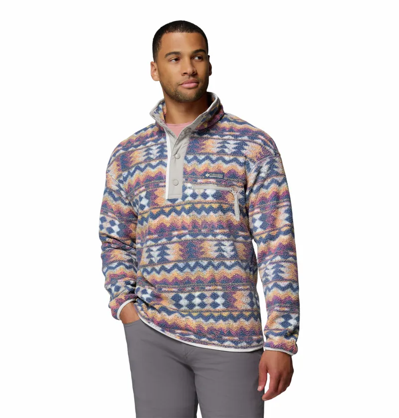 Columbia Helvetia II Printed Half Snap Fleece - Seasalt/Retrotree