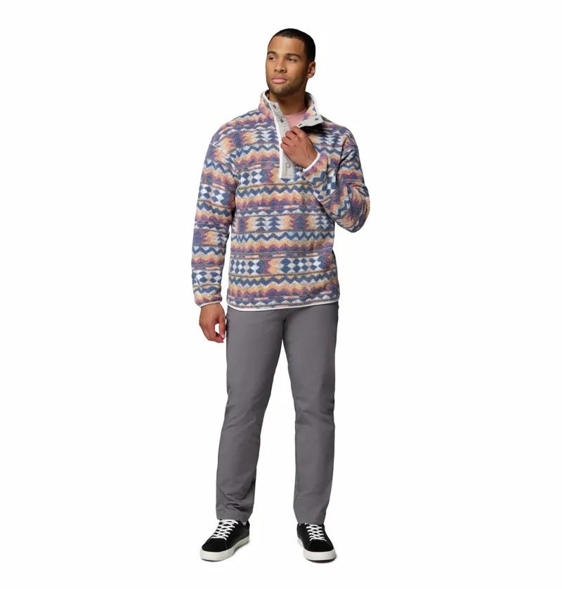 Columbia Helvetia II Printed Half Snap Fleece - Seasalt/Retrotree-3