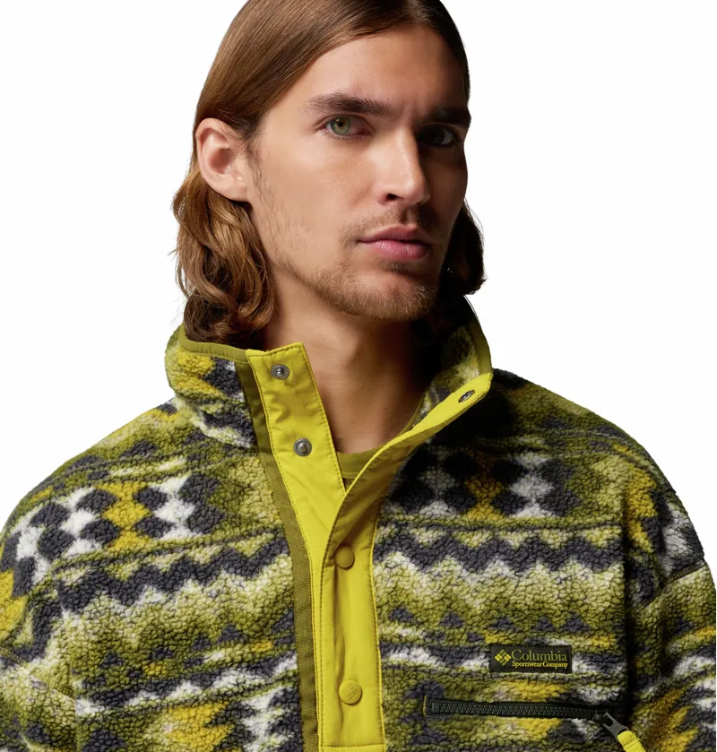 Columbia Helvetia II Printed Half Snap Fleece - Mossy Green/Retrotree-4