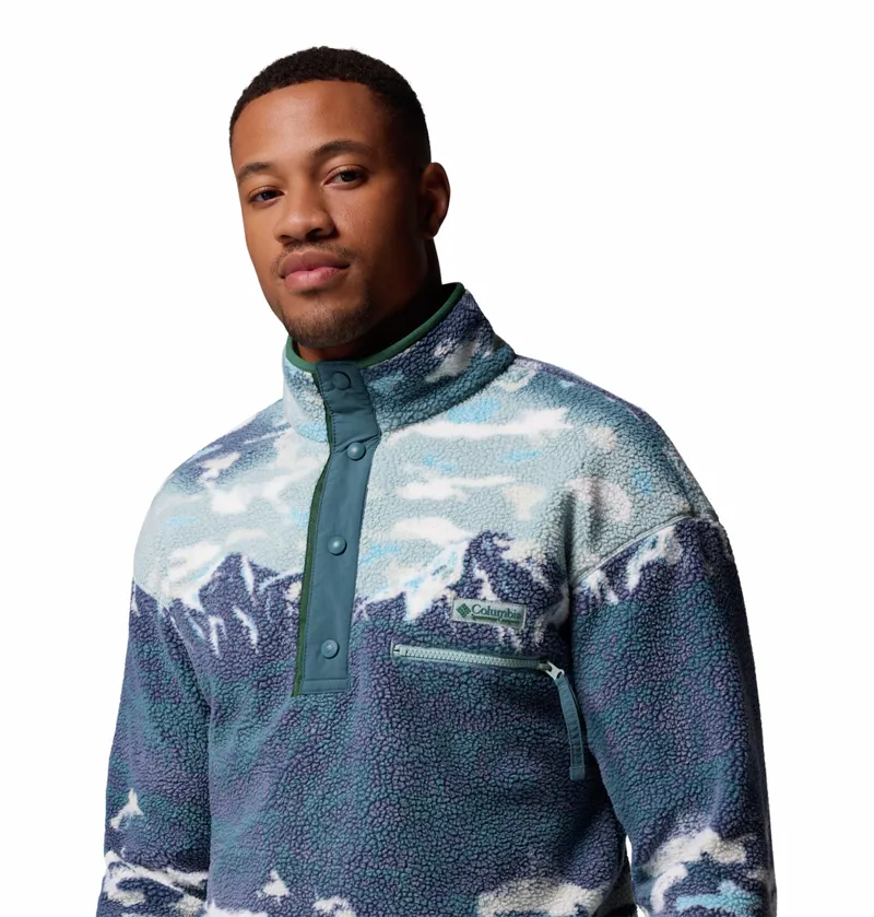Columbia Helvetia II Printed Half Snap Fleece - Crushed Blue Sisters-4