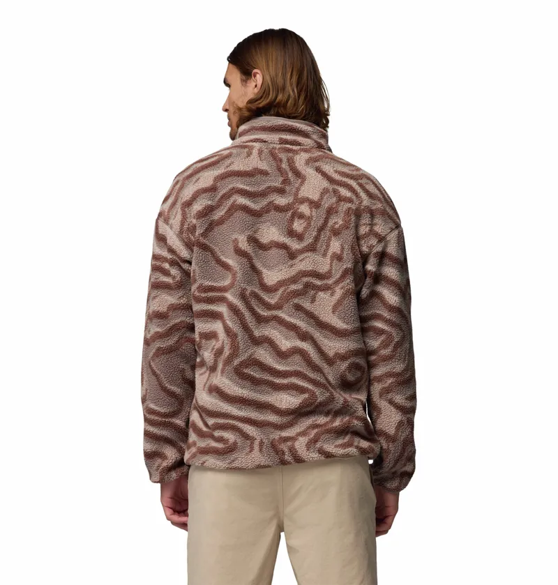 Columbia Helvetia II Printed Half Snap Fleece - Iron/Topoglitch-2