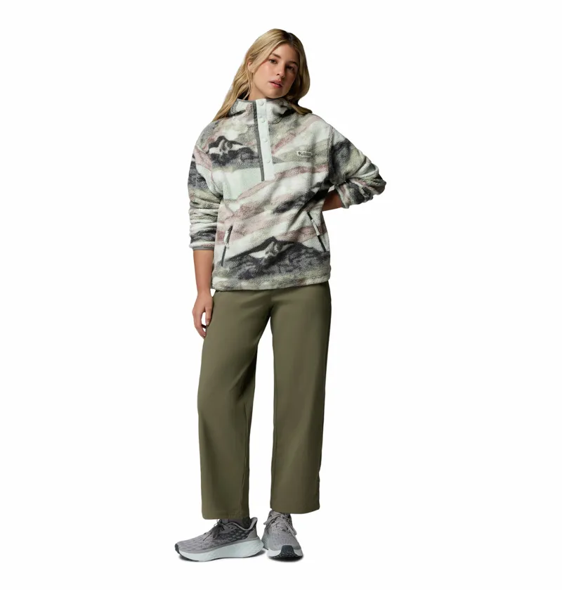 Columbia Women's Helvetia II Sherpa Fleece Printed Hoodie - Sedona Sage/Summits-3