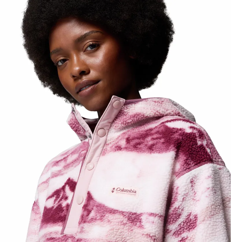 Columbia Women's Helvetia II Sherpa Fleece Printed Hoodie - Antique Mauve/Summits-4