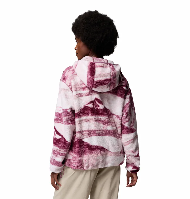 Columbia Women's Helvetia II Sherpa Fleece Printed Hoodie - Antique Mauve/Summits-2