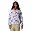 Columbia Women's Helvetia II Cropped Sherpa Half Snap Printed Fleece - Seasalt Pasteled Multi