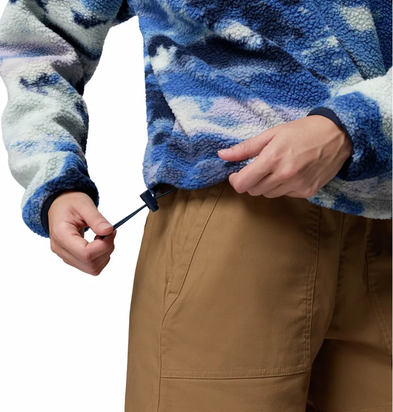 Columbia Women's Helvetia II Cropped Sherpa Half Snap Printed Fleece - Nocturnal/Dreaming-4