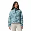 Columbia Women's Helvetia II Cropped Sherpa Half Snap Printed Fleece - Marine Light/Sunscape