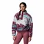 Columbia Women's Helvetia II Cropped Sherpa Half Snap Printed Fleece - Rich Wine Sisters/Rich Wine