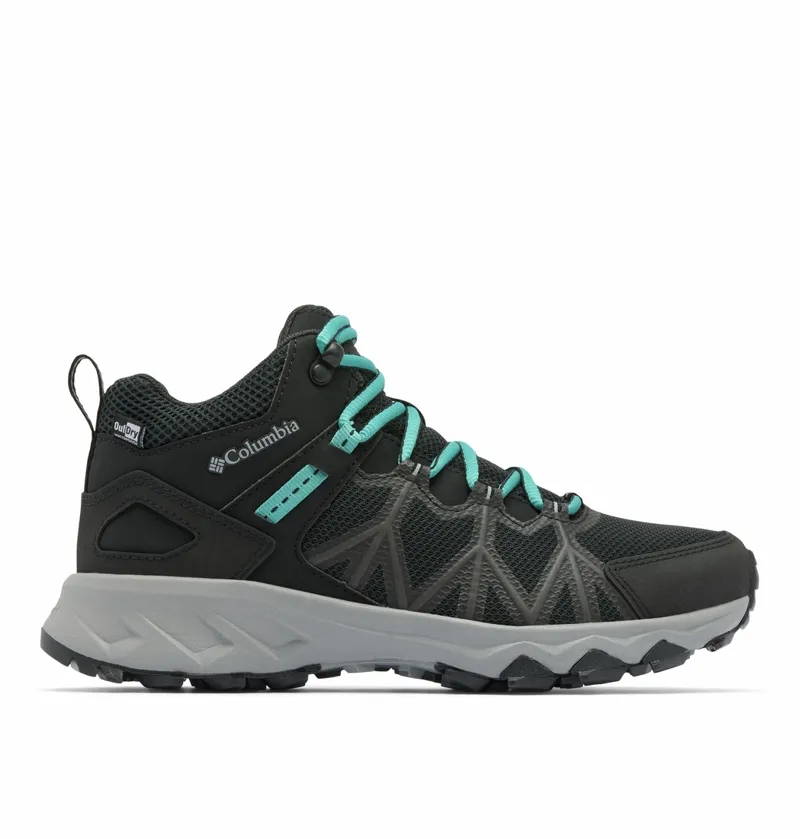 Columbia Women's PeakFreak II Mid Outdry Waterproof Boot - Black/Teal-1