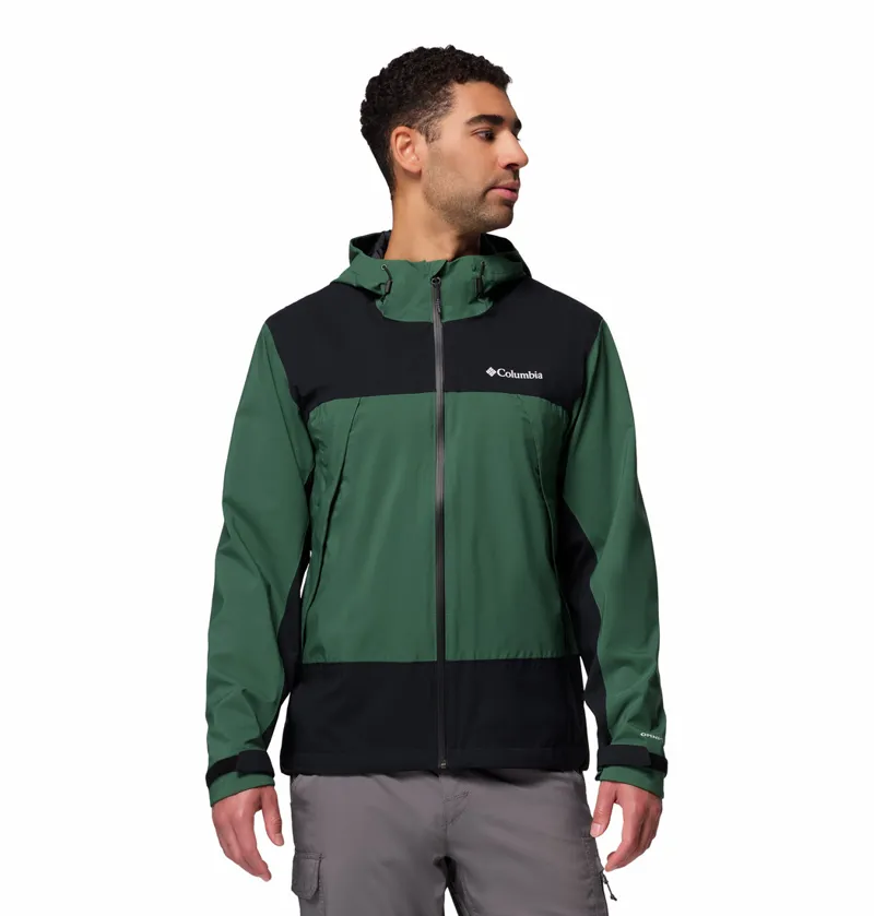 Columbia Men's Boulder Falls Waterproof Jacket - Rain Forest/Black
