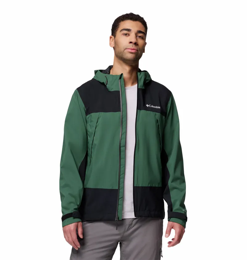 Columbia Men's Boulder Falls Waterproof Jacket - Rain Forest/Black-1