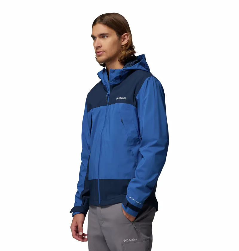 Columbia Men's Boulder Falls Waterproof Jacket - Mountain Blue/Collegiate Navy-1