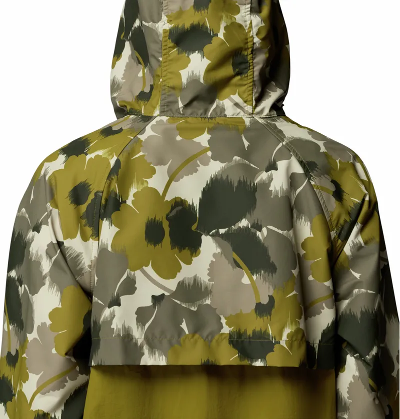 Columbia Women's Spire Valley Printed Hooded Windbreaker - Mossy Green Ikatbloom Print/Mossy Green-4