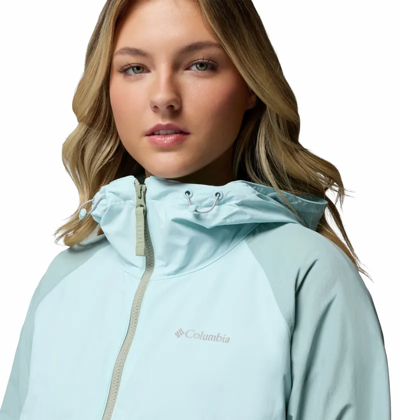 Columbia Women's Women's Spire Valley Hooded Windbreaker - Safari/Marine Light/Crushed Blue-3
