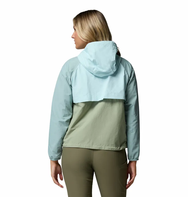 Columbia Women's Women's Spire Valley Hooded Windbreaker - Safari/Marine Light/Crushed Blue-1