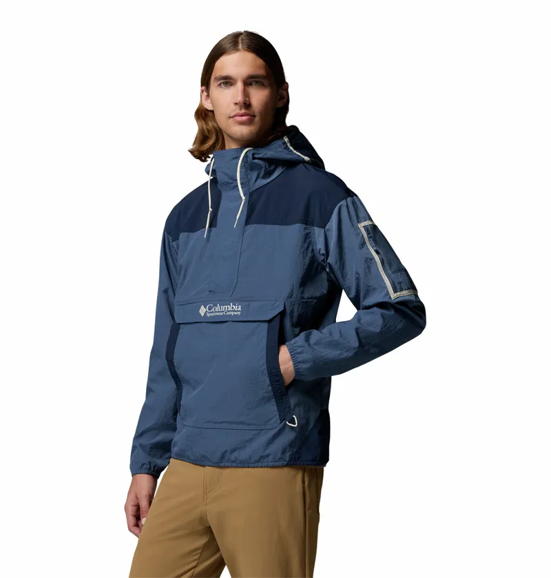 Columbia Men's Challenger Windbreaker Anorak - Dark Mountain/Collegiate Navy-1