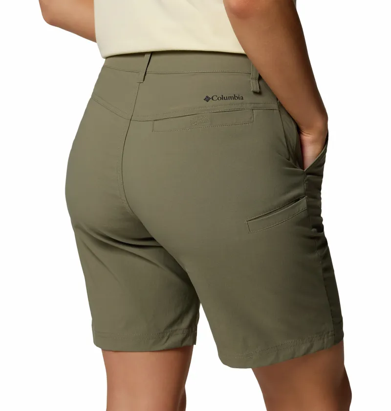 Columbia Women's  Leslie Falls Long Short - Stone Green-1