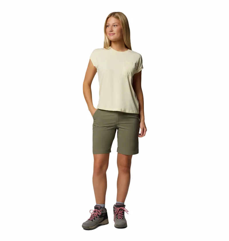 Columbia Women's  Leslie Falls Long Short - Stone Green-5