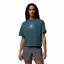 Columbia Women's Rolling Bend Graphic Relaxed Crop T-Shirt - Everblue/Gem Focused