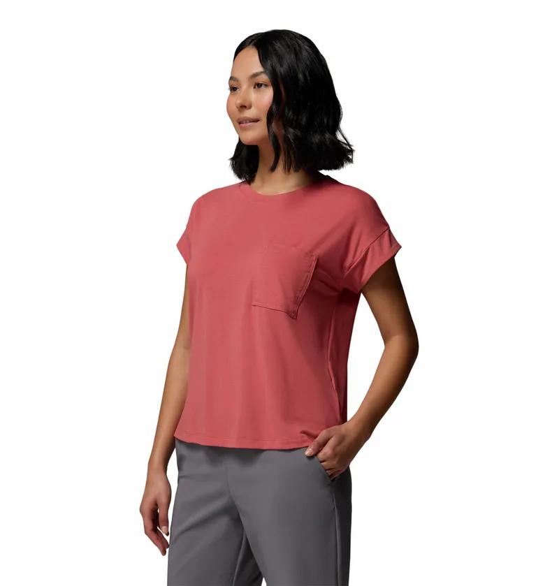 Columbia Women's Daniela Falls Technical T-Shirt - Washed Red-1