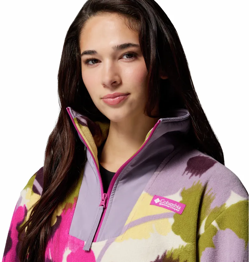 Columbia Women's Sequoia Grove Printed Half Zip Fleece - Fuchsia/Ikatbloom-4