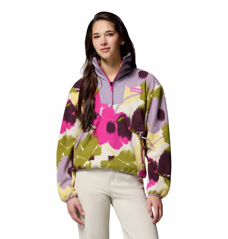 Columbia Women's Sequoia Grove Printed Half Zip Fleece - Fuchsia/Ikatbloom