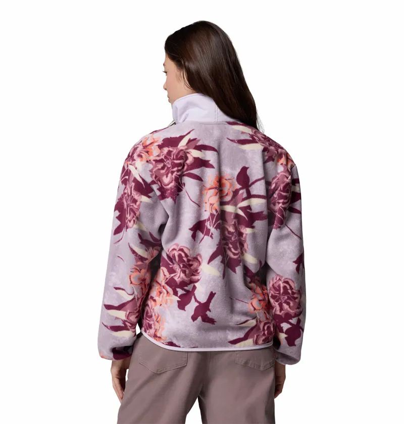 Columbia Women's Sequoia Grove Printed Half Zip Fleece - Shale Purple Blossoming-2