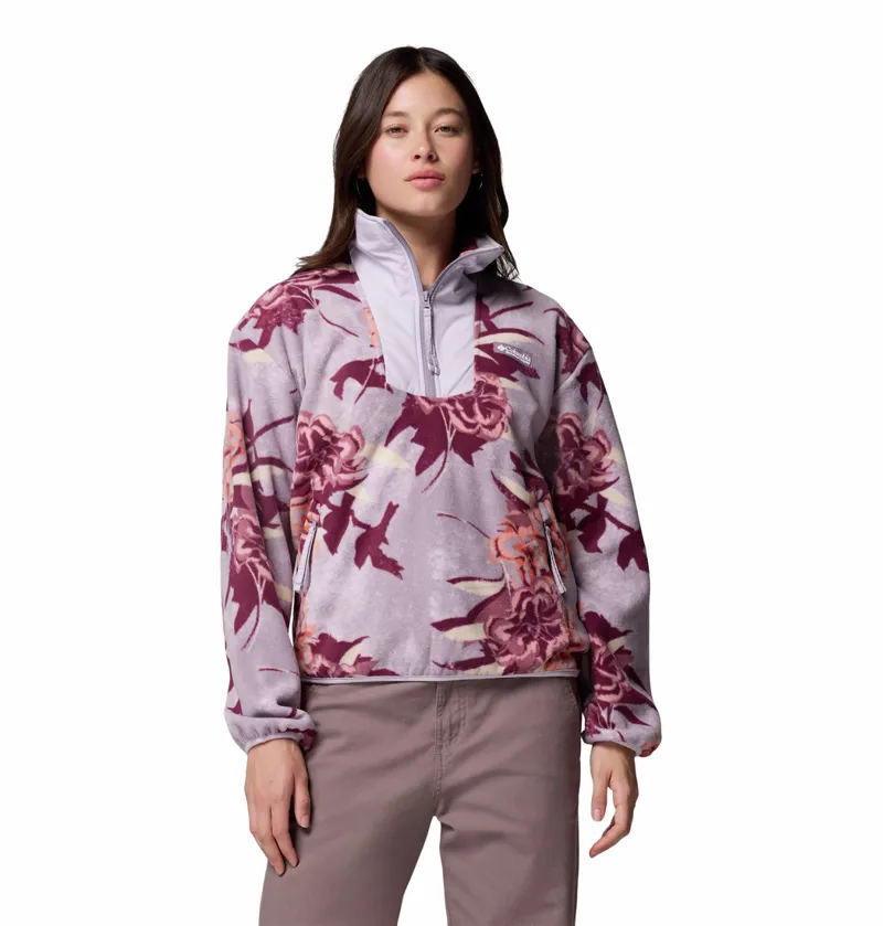 Columbia Women's Sequoia Grove Printed Half Zip Fleece - Shale Purple Blossoming