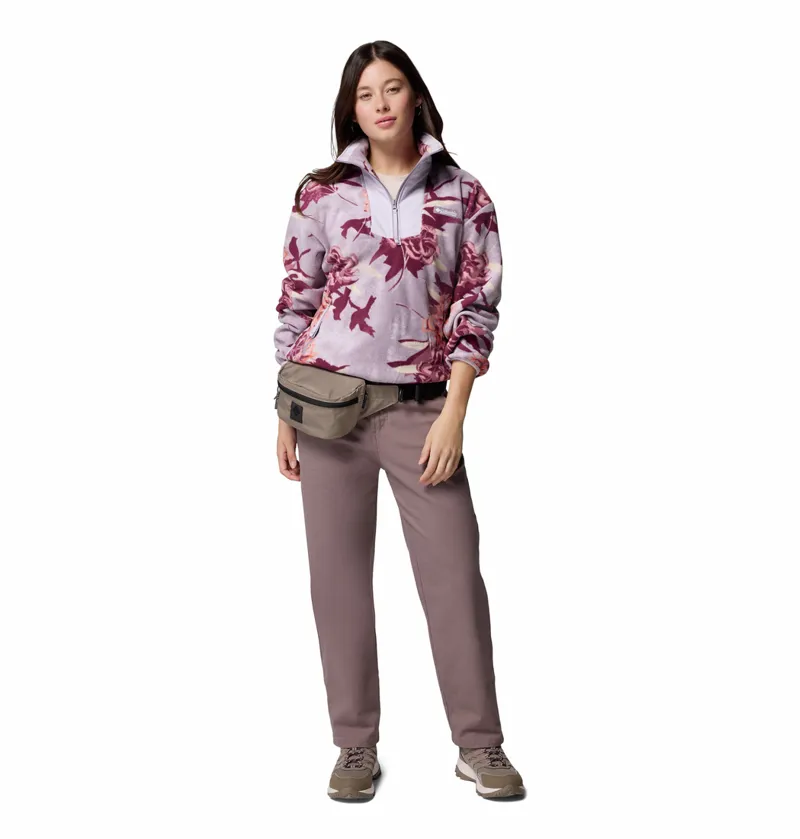 Columbia Women's Sequoia Grove Printed Half Zip Fleece - Shale Purple Blossoming-4