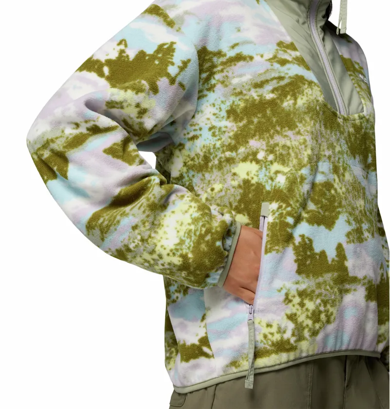 Columbia Women's Sequoia Grove Printed Half Zip Fleece - Citron Haze/Fieldaze-3