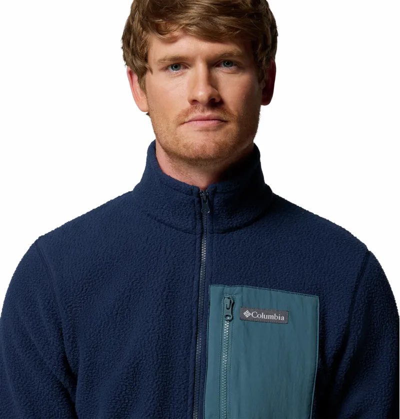 Columbia Men's Jasper Ridge Pebbled Full Zip Fleece - Collegiate Navy/Everblue-3