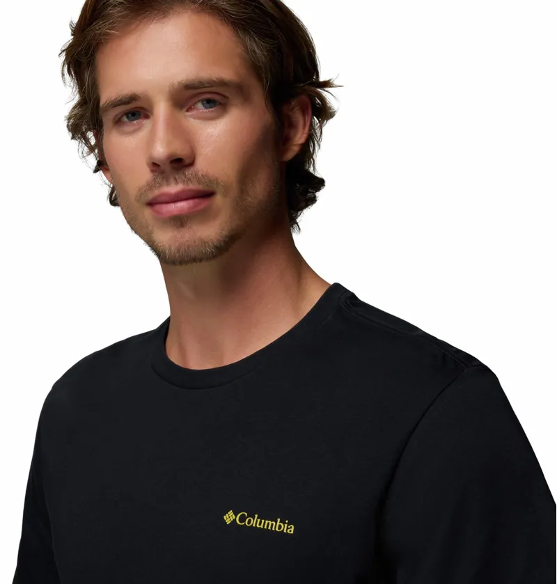 Columbia Men's CSC Logo Organic Cotton T-Shirt - Black/Linework C Badge-2