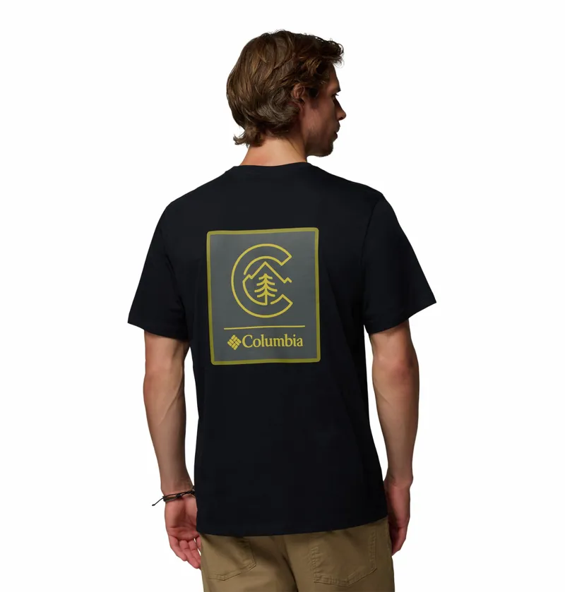 Columbia Men's CSC Logo Organic Cotton T-Shirt - Black/Linework C Badge