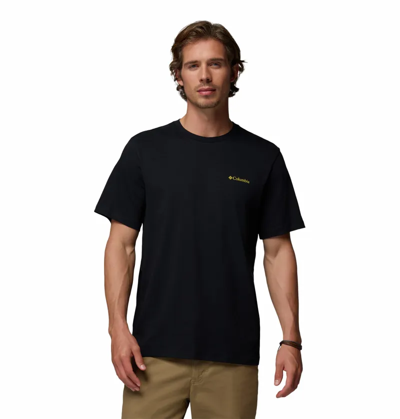 Columbia Men's CSC Logo Organic Cotton T-Shirt - Black/Linework C Badge-1