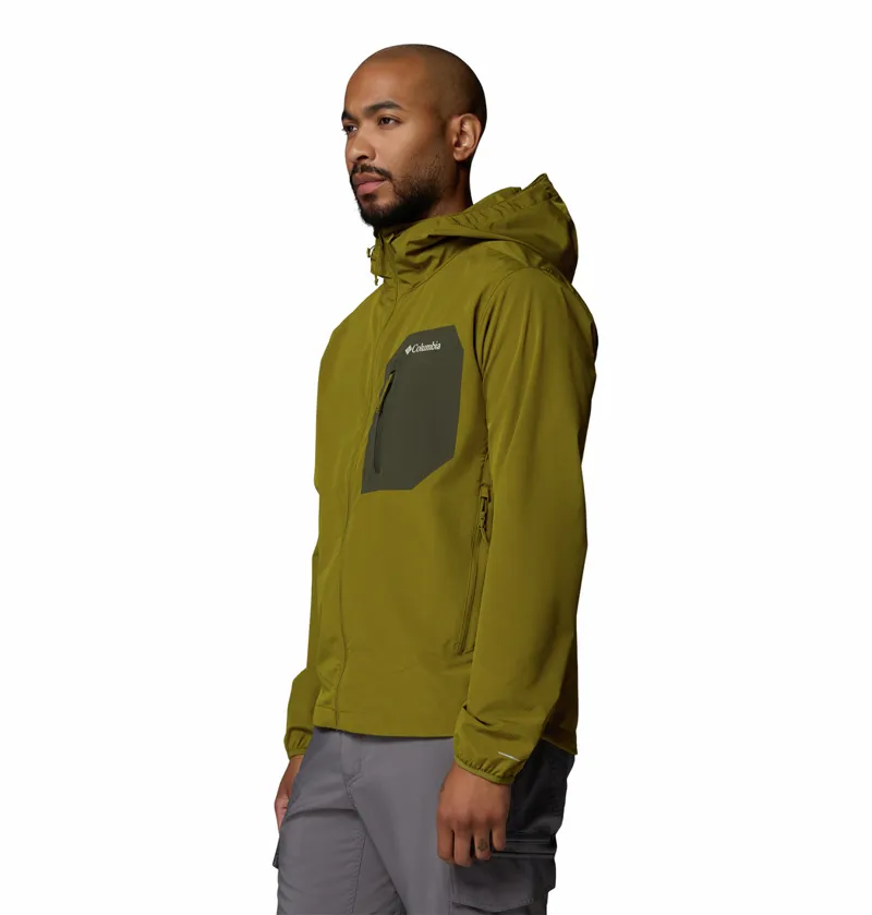 Columbia Men's Tall Heights III Hooded Softshell Jacket - Mossy Green/Greenscape-2