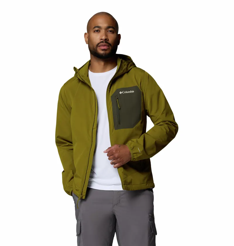 Columbia Men's Tall Heights III Hooded Softshell Jacket - Mossy Green/Greenscape-1